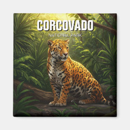 ジャガーinコルコバド国立公園コスタリカ マグネット