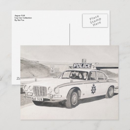 ジャガーXJ6 ポストカード (正面/裏面)