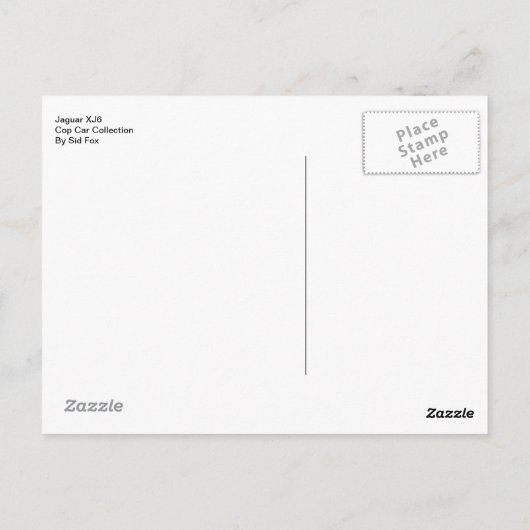 ジャガーXJ6 ポストカード (裏面)