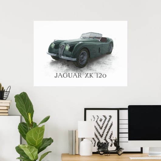 ジャガーXk120 ポスター (ホームオフィス)