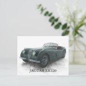 ジャガーXK120 ポストカード (スタンド正面)