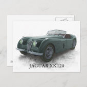 ジャガーXK120 ポストカード (正面/裏面)
