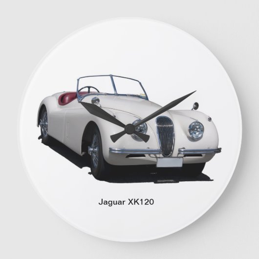 ジャガーXK120 ラージ壁時計 (正面)