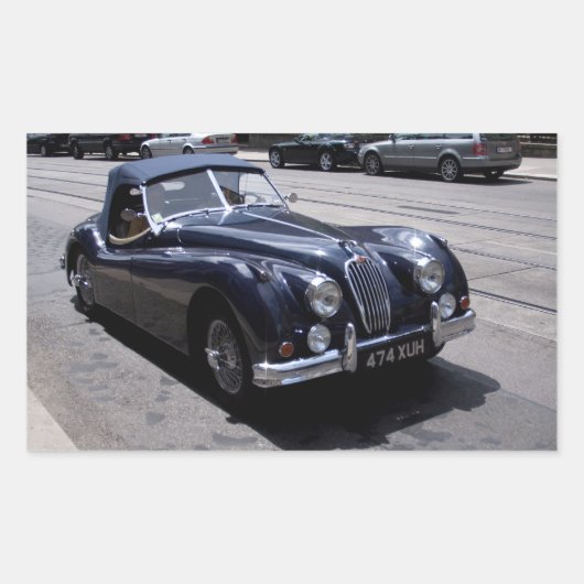 ジャガーXK 120 長方形シール (正面)