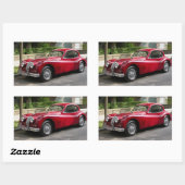 ジャガーXK 120 FHC 長方形シール (シート)