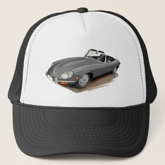 ジャガーXKEの灰色車 キャップ (正面)