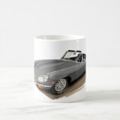 ジャガーXKEの灰色車 コーヒーマグカップ (中央)