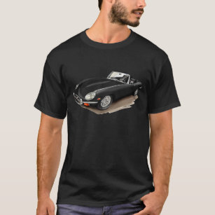 ジャガーXKEの黒い車 Tシャツ