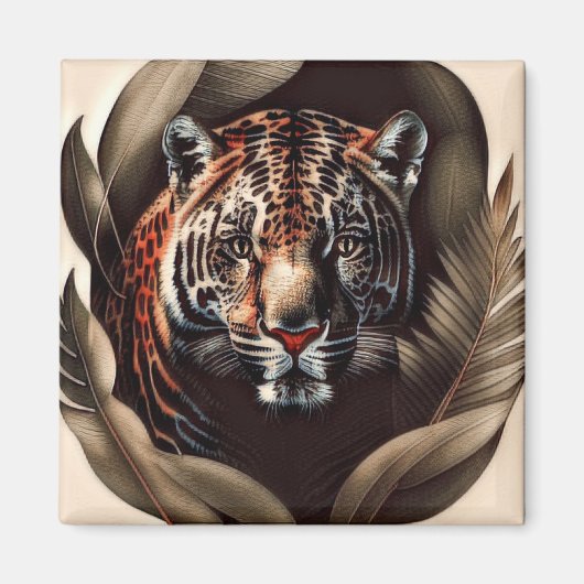 ジャガ威厳のあるール – ジャングルの王 マグネット (正面)