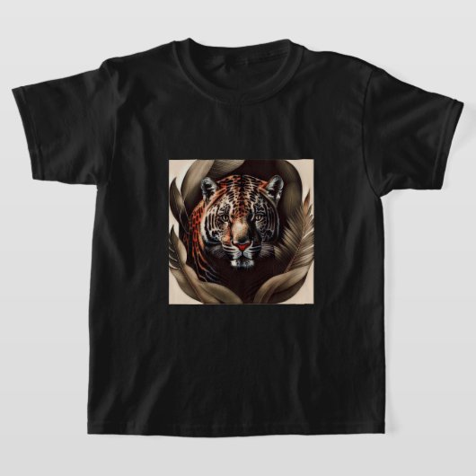 ジャガ威厳のあるール – ジャングルの王 Tシャツ (レイダウン)