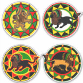 ジャキングラスタライオンコレクション2アートステッカー シール (正面)