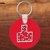 ジャギー凸 キーホルダー (正面)