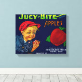 ジャクシバイトApple Crate LabelYakima, WA キャンバスプリント (インサイチュ (ウッドフロア))