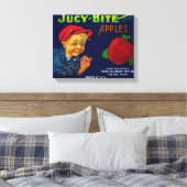 ジャクシバイトApple Crate LabelYakima, WA キャンバスプリント (インサイチュ (寝室))