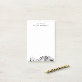 ジャクソモダンンビルプロフェッショナルギフトパーソナライズされた ポストイット (デスク上)