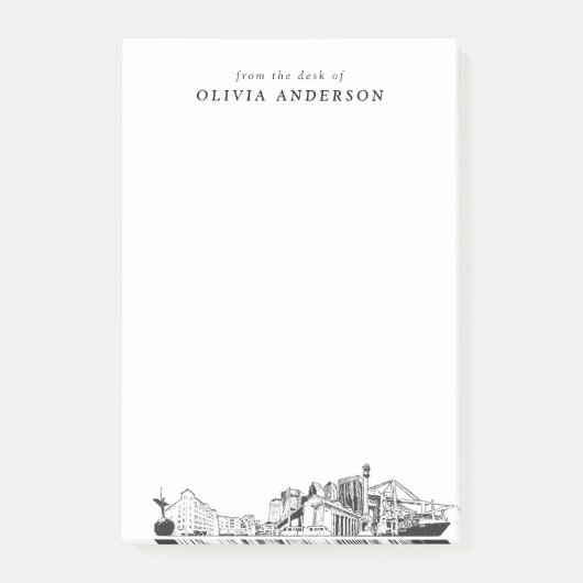 ジャクソモダンンビルプロフェッショナルギフトパーソナライズされた ポストイット (正面)