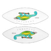 ジャクソンのカメレオン漫画イラストレーション アメリカンフットボール (パネル)