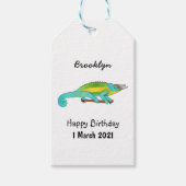 ジャクソンのカメレオン漫画イラストレーション ギフトタグ (正面)