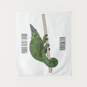 ジャクソンのカメレオン漫画イラストレーション タペストリー (正面)