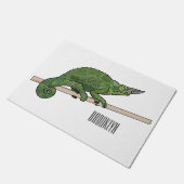 ジャクソンのカメレオン漫画イラストレーション ドアマット (アングル)