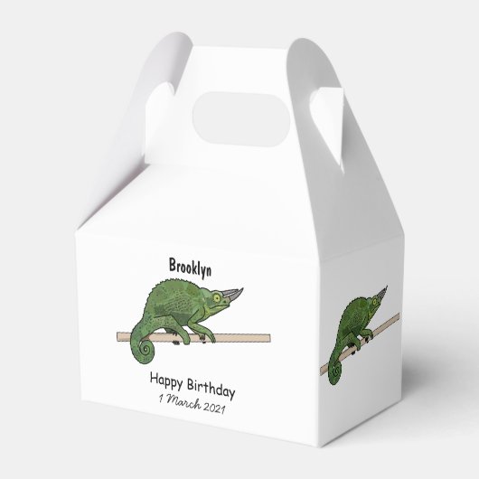 ジャクソンのカメレオン漫画イラストレーション フェイバーボックス (正面サイド)