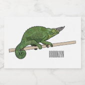 ジャクソンのカメレオン漫画イラストレーション フードラベル (シングルラベル)