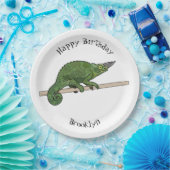 ジャクソンのカメレオン漫画イラストレーション ペーパープレート (パーティー)