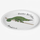 ジャクソンのカメレオン漫画イラストレーション ペーパープレート (アングル)