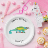 ジャクソンのカメレオン漫画イラストレーション ペーパープレート (パーティー)