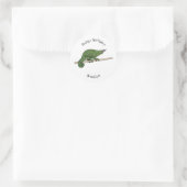 ジャクソンのカメレオン漫画イラストレーション ラウンドシール (バッグ)