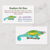 ジャクソンのカメレオン漫画イラストレーション 名刺 (正面/裏面)