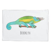 ジャクソンのカメレオン漫画イラストレーション 枕カバー (裏面)