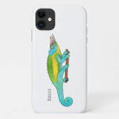 ジャクソンのカメレオン漫画イラストレーション Case-Mate iPhoneケース (裏面)