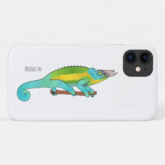 ジャクソンのカメレオン漫画イラストレーション Case-Mate iPhoneケース (裏面(横))