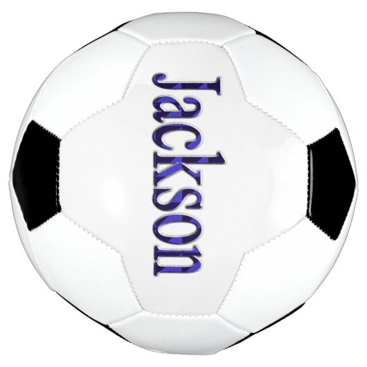 ジャクソンの名前の青と黒、サッカーボール サッカーボール (回転)