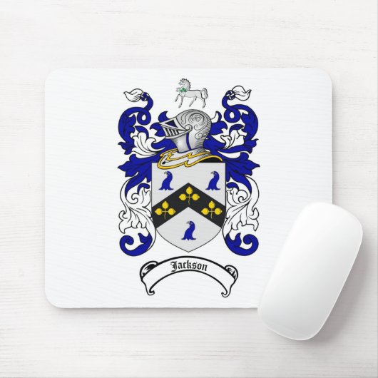 ジャクソンの家紋-ジャクソンの紋章付き外衣 マウスパッド (マウス)