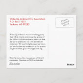 ジャクソンを起こす ポストカード (裏面)