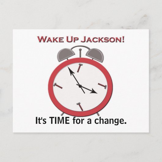 ジャクソンを起こす ポストカード (正面)