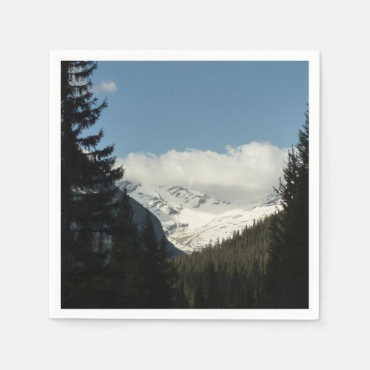 ジャクソングレイシャーオーバービューアットグレイシャーナショナルパーク スタンダードカクテルナプキン (正面)