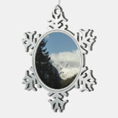 ジャクソングレイシャーオーバービューアットグレイシャーナショナルパーク スノーフレークピューターオーナメント (右)