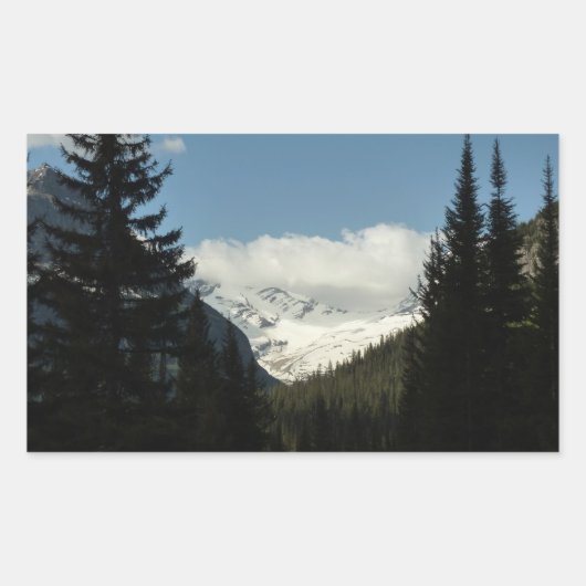 ジャクソングレイシャーオーバービューアットグレイシャーナショナルパーク 長方形シール (正面)