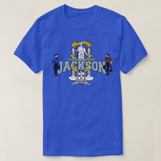 ジャクソンザ州のワイオミンギフト Tシャツ (デザイン正面)