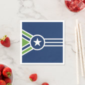 ジャクソンテネシー州の旗 スタンダードカクテルナプキン (インサイチュ)