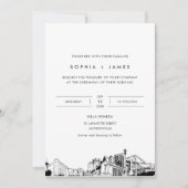 ジャクソンビルスカイライン結婚式招待状と写真 招待状 (正面)