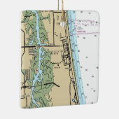 ジャクソンビルビーチフロリダグラフセラミックオーナメント セラミックオーナメント (右)