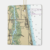 ジャクソンビルビーチフロリダグラフセラミックオーナメント セラミックオーナメント (左)