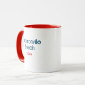 ジャクソンビルビーチフロリダコーヒーマグ マグカップ (正面左)