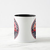 ジャクソンビルビーチフロリダ熱帯レトロサンセット マグカップ (中央)