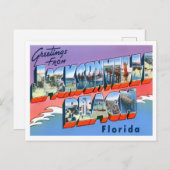 ジャクソンビルビーチ，フロリダ州ヴィンテージビッグレター ポストカード (正面/裏面)