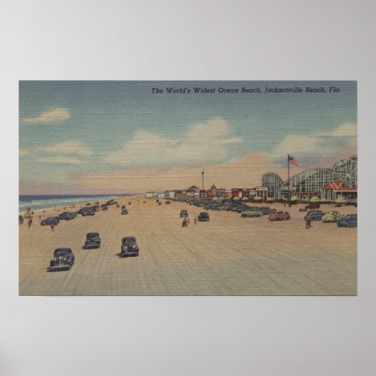 ジャクソンビルビーチ, FL – 世界で最も広い海洋 ポスター (正面)